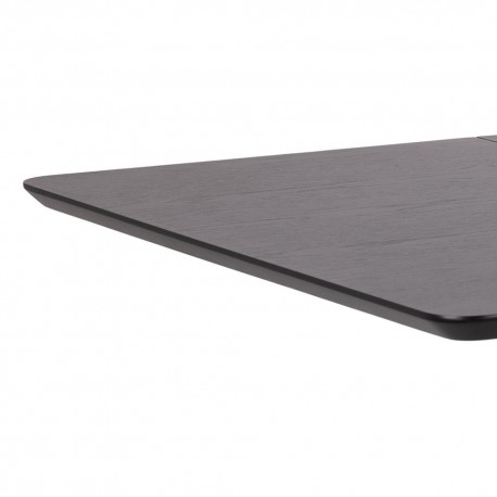 Roxby Sort klap ud spisebord med tillægsplade i sortlakeret egefiner - 80/120 x 80 cm