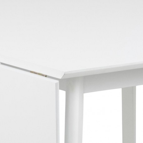 Roxby spisebord med klap 80 / 120 cm- Hvid