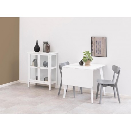 Roxby spisebord med klap 80 / 120 cm- Hvid