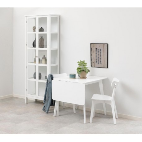 Roxby spisebord med klap 80 / 120 cm- Hvid