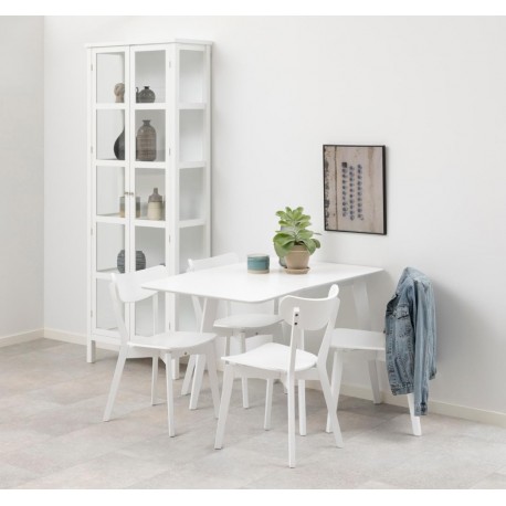Roxby spisebord med klap 80 / 120 cm- Hvid