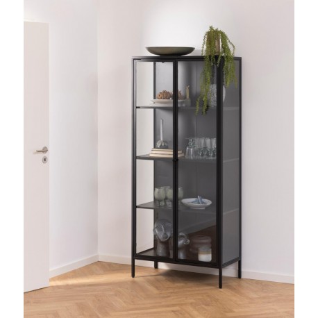 Newcastle vitrine sort metal H190 cm