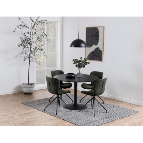 Ibiza spisebord Ø110cm - Sort