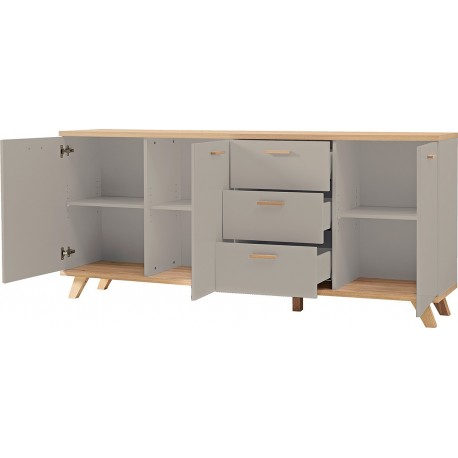 Altik dobbeltseng med led hvid Hvid seng leather