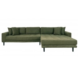 Lido - Højrevendt Chaiselongsofa - Grøn stof