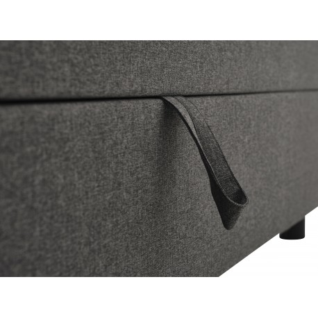 SPACE 7-Zonet 180x200 cm Boksmadras seng med opbevaring mørkegrå