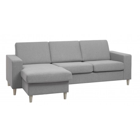 Thomas vendbar chaiselongsofa Lysegrå