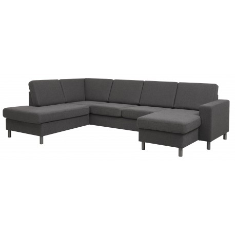 Thomas højrevendt hjørnesofa med chaiselong- mørkegrå
