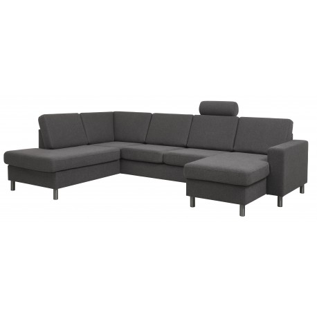 Thomas højrevendt hjørnesofa med chaiselong- mørkegrå