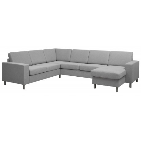 Thomas højrevendt hjørnesofa med chaiselong- Lysegrå