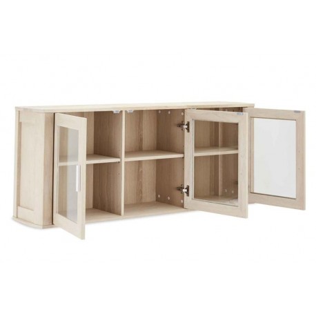 Paris - Væg vitrine i Eg Hvidolieret - B:150 x D:34 cm. Højde 60 cm. OUTLET