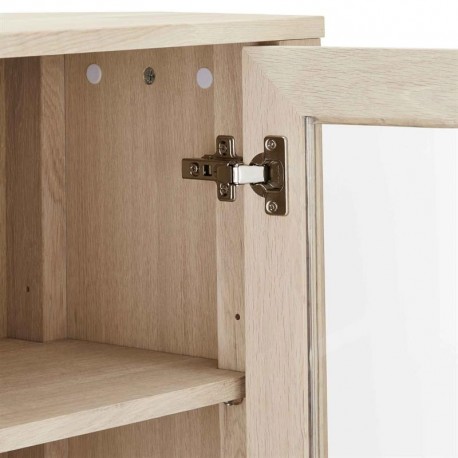 Paris - Væg vitrine i Eg Hvidolieret - B:150 x D:34 cm. Højde 60 cm. OUTLET