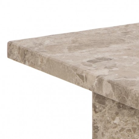 VegaStone Marmor sofabord | Latte lakeret marmor | 90x90 cm