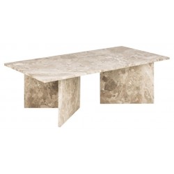 VegaStone Marmor sofabord | Latte lakeret marmor | 140x70 cm