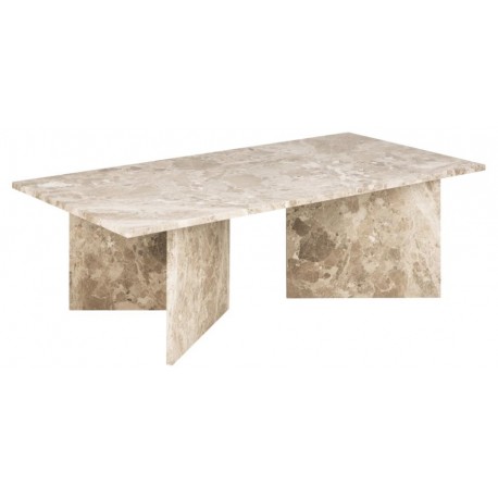 VegaStone Marmor sofabord | Latte lakeret marmor | 140x70 cm