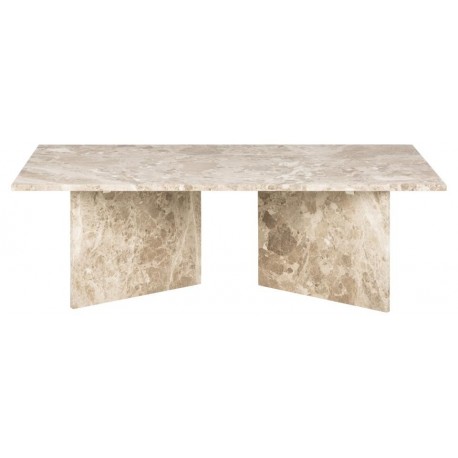 VegaStone Marmor sofabord | Latte lakeret marmor | 140x70 cm