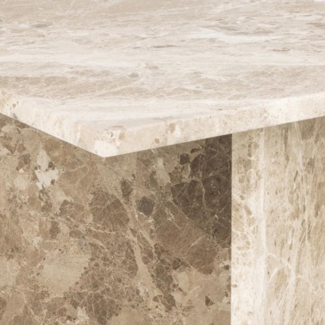 VegaStone Marmor sofabord | Latte lakeret marmor | 140x70 cm