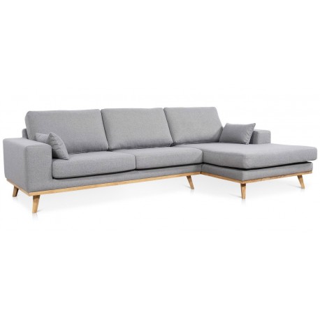 Lido chaiselongsofa | Højrevendt | Lysegrå