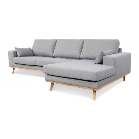 Lido chaiselongsofa | Højrevendt | Lysegrå