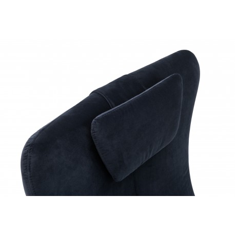 Hjort Knudsen Wilmer høj Lænestol blå velour