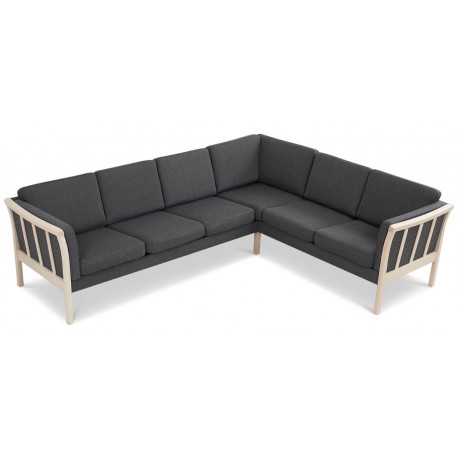 Dragør vendbar tremmesofa hjørnesofa - Stof