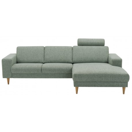 Hjort Knudsen Hadsten chaiselong sofa højrevendt Grøn stof