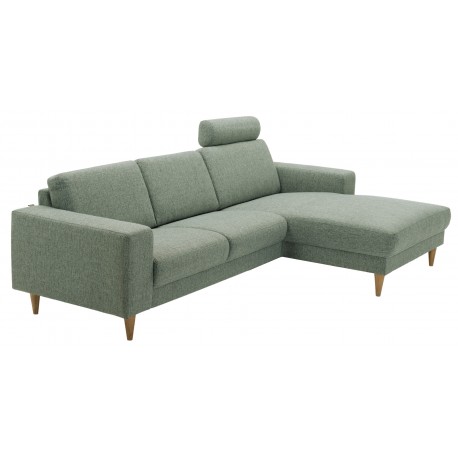 Hjort Knudsen Hadsten chaiselong sofa højrevendt Grøn stof