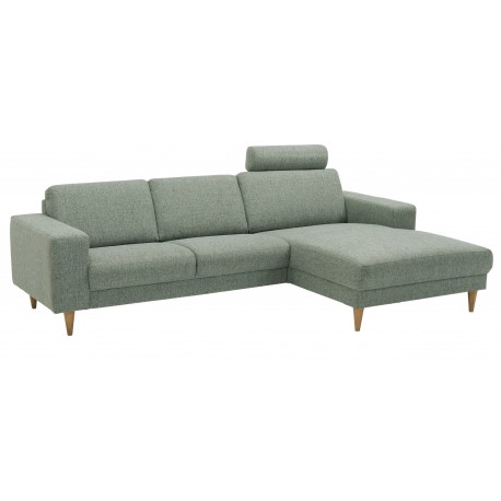 Hjort Knudsen Hadsten chaiselong sofa højrevendt Grøn stof