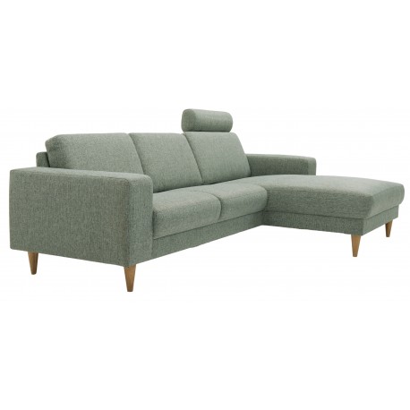 Hjort Knudsen Hadsten chaiselong sofa højrevendt Grøn stof
