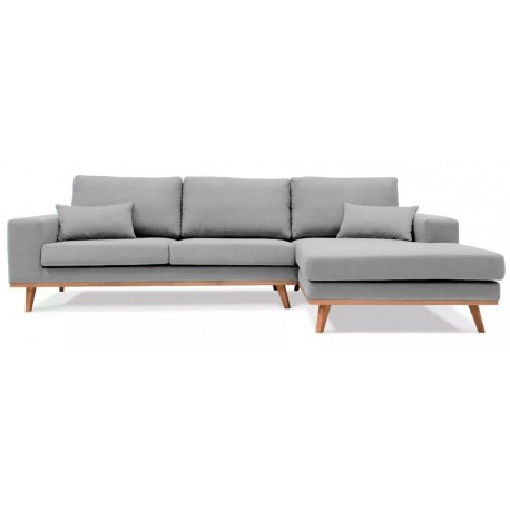 Lido chaiselongsofa | Højrevendt | Lysegrå