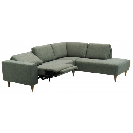 Hjort knudsen Copenhagen Hjørnesofa grøn stof højrevendt