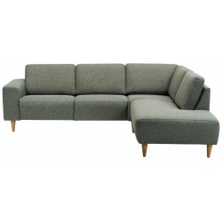 Hjort knudsen Copenhagen Hjørnesofa grøn stof højrevendt