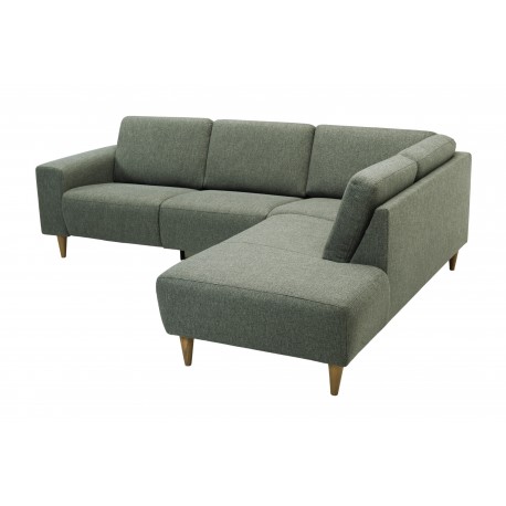 Hjort knudsen Copenhagen Hjørnesofa grøn stof højrevendt