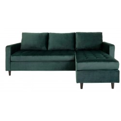 Firenze chaiselong sofa grøn velour Vendbar