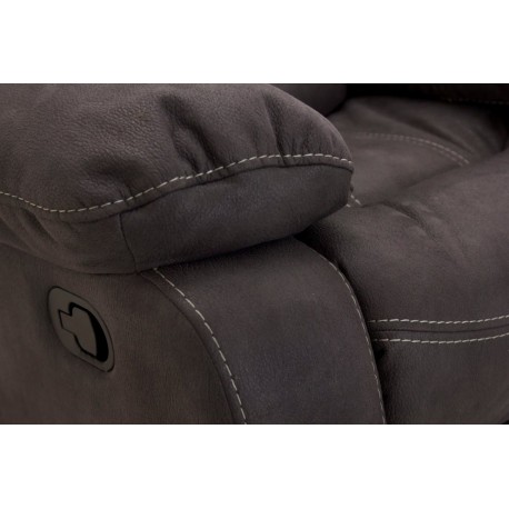Kensington elektrisk 4-personers sofa med justerbar nakkestøtte - Grå