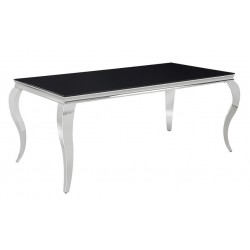 PRINCE Spisebord 180x90cm - sort/krom