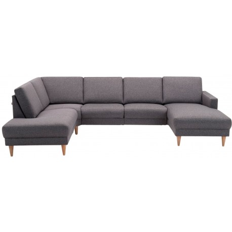 Hjort knudsen NIO U-sofa Grå stof venstrevendt