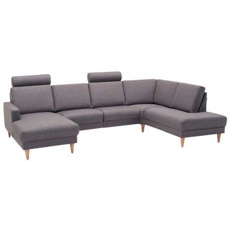 Hjort knudsen NIO U-sofa semianilin læder venstrevendt