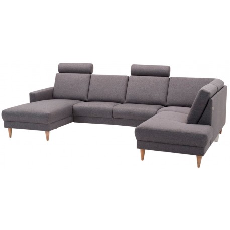 Hjort knudsen NIO U-sofa semianilin læder venstrevendt