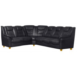 Strib Læder Hjørnesofa