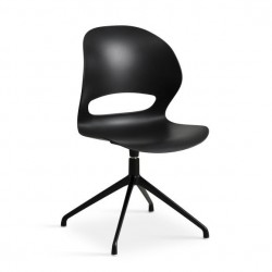 Linea Sort Spisebordsstol med sort drejestel