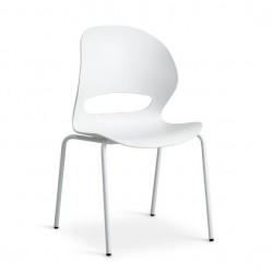 Linea Hvid Spisebordsstol med Hvid Frame stel