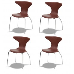 4 x Suki spisestuestol brun DEMO MODEL