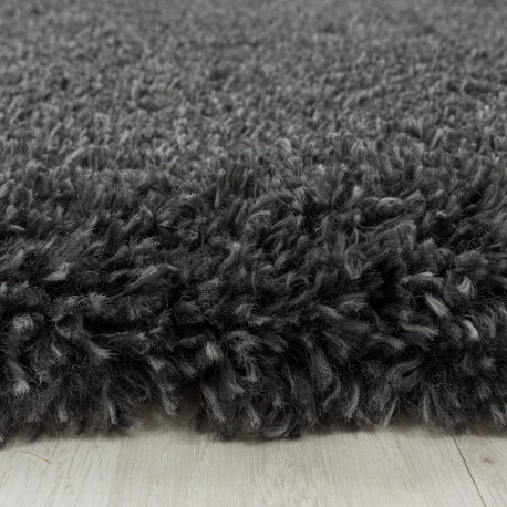 Fluffy Rundt tæppe - Grå