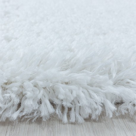 Fluffy Rundt tæppe - Hvid