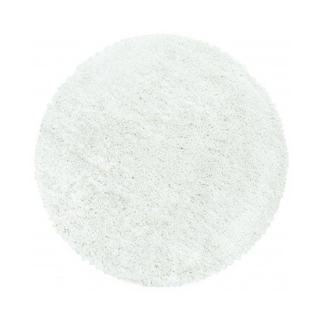 Fluffy Rundt tæppe - Hvid