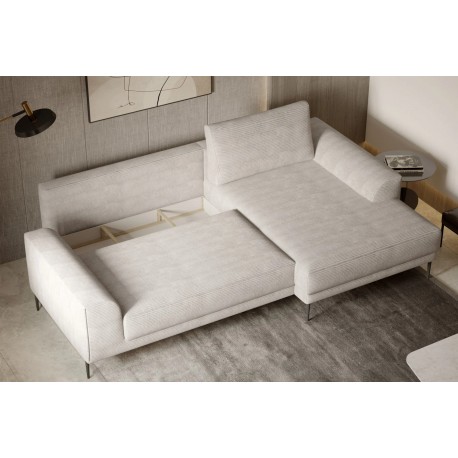 Capri Sovesofa med chaiselong Fløjl Højrevendt
