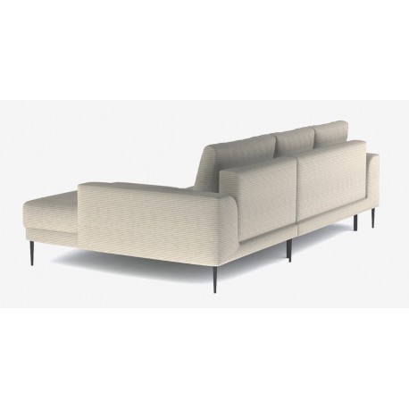 Capri Sovesofa med chaiselong Fløjl Højrevendt
