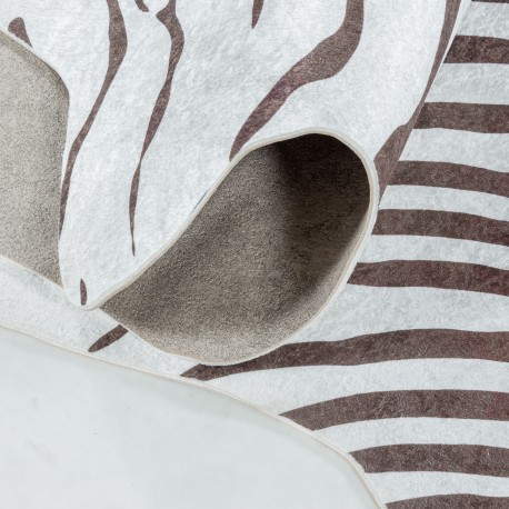 Etosha Vaskbart tæppe Imiteret Tiger Pels - Brun