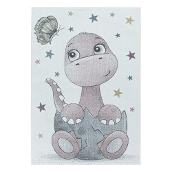 Funny Børne Tæppeløber Dinosaur - Pink